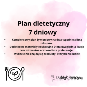 Indywidualny plan dietetyczny - 7 dniowy